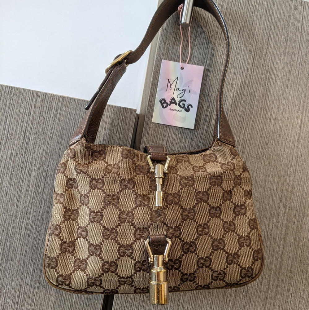 Gucci: Mini Jackie Piston 1961 Monogram Hobo Bag (RARE) - Picture 6 of 16